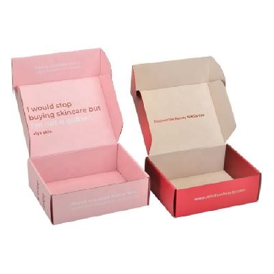 China Recycled Materials Custom Paper Boxes Shipping Pink Gift Shipping Packaging Exploding Paper Box For Clothing Socks for sale