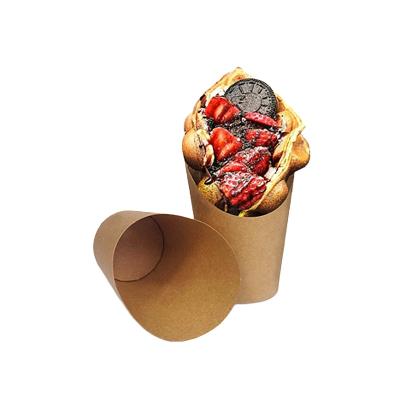 China Biodegradable Disposable French Fries Box Paper Packaging Food Grade Paper Takeout Packaging for sale