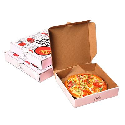 China Disposable Food Grade Bio-degree Bio-Degradable Pizza Box Takeout Packaging Hot Printing Custom Printing Pizza Packaging for sale