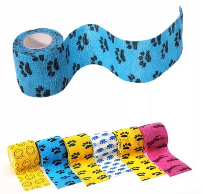 China Wholesale Bulk Custom Logo Cotton Cohesive Elastic Cohesive Medical Examination Vet Wrap Flexible Waterproof Elastic Bandage for sale