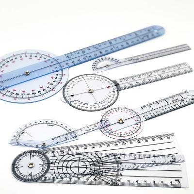 China Durable In Use 6pcs/set Goniometer Protractors Ruler Medical 180/360 Degree Angle Spinal Ruler for sale