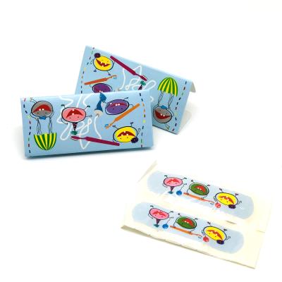 China Mini Custom Kids Outdoor First Aid Tape Cartoon Wrapped Plaster Adhesive Bandage for sale