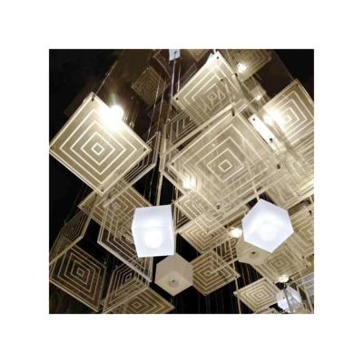 China Customized Unique Hot Acrylic Art Deco Design Modern Transitional Lighting Chandelier On Sale Demand for sale