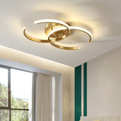 China Lighting Standard Modern Functions Fittings Living Room Gold Color Iron Round Led Ceiling Light For Hotel for sale