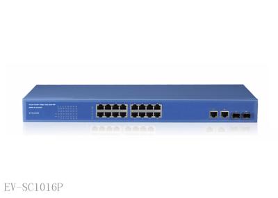 China 10/100m 802.3af Home Network switch for IP Camera , 250w 16 Port Poe Gigabit Switch for sale