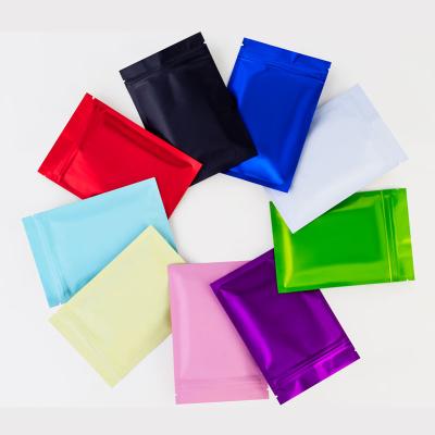 China Custom Aluminum Foil Plastic Packaging Moisture Proof Laminated Airtight Resealable Smell Proof Bags Small Plastic Zipper Tea Packet Bag Sachet for sale