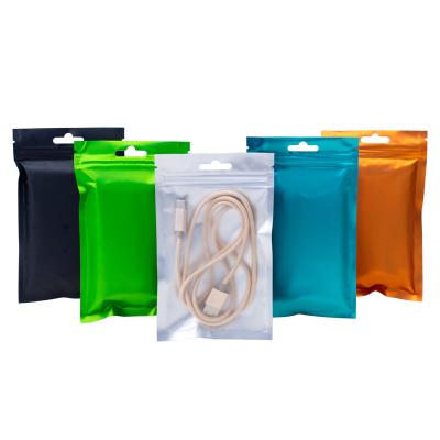 China Recyclable Colorful Three Side Seal Sealing Bag Food Bag With Zipper Matt Aluminum Foil Food Packaging Clear Plastic Engraving Printing for sale