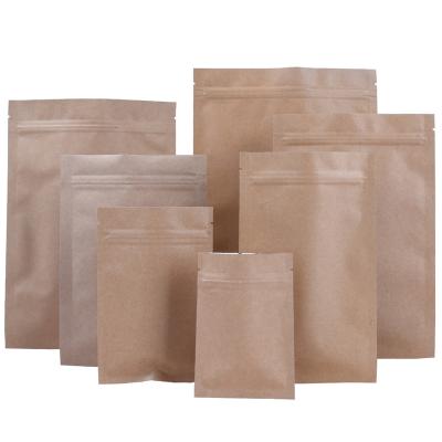 China Barrier New Arrival Coffee Bean Tea Kraft Paper Aluminum Foil Plastic Zipper Lock Packaging Bag With High Barrier for sale