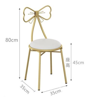 China Modern Minimalist Stool Nordic Cute Bedroom Makeup Girls Chair Fashion Dressing Table Net Red Butterfly Chair for sale