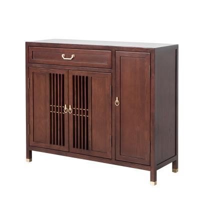 China New Chinese Style Stocked Solid Wood Dining Hall Entrance Living Room Storage Modern Decorative Cabinet Like A Side Cabinet Zen for sale