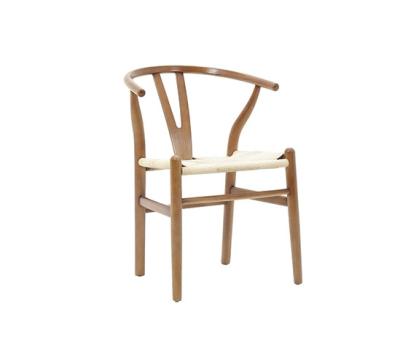 China Modern high quality European style dining chair designer chair frame rattan backrest solid wood chair for sale