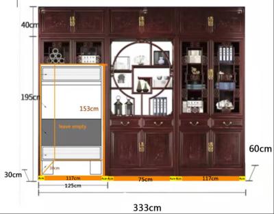 China Factory direct sales of new Chinese style Chinese style Bogu zen study furniture display cubicle bookshelf bookcase elm combination old for sale