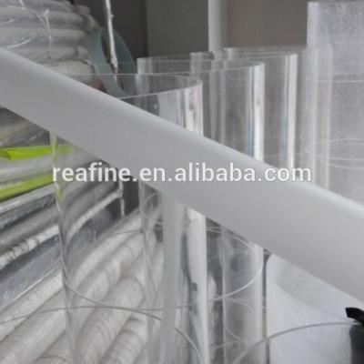 China PMMA gel acrylic tube clear hollow acrylic tubes with screw and sandblasted tube, used in LED lighting for sale