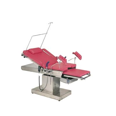 China Adjustable UPGRADE Obstetrics and Gynecology Examination Bed Electric Beds and Gynecology Manuals Red for sale