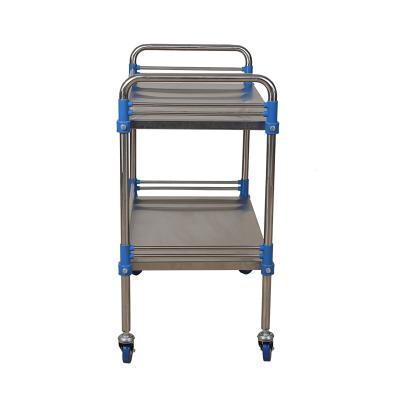 China Hospital Trolley Medical Dressing Trolley Hospital Stainless Steel With 2 Layers Dressing Trolley For Dressing Trolley Best Price for sale