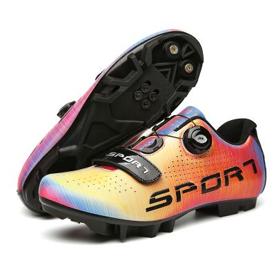 China 2021 Fashion Trend Bicycle Manufacturer 3 Bolt Cleat Shoes Cycling Sneakers For Women Ladies Mountain Bike Shoes for sale