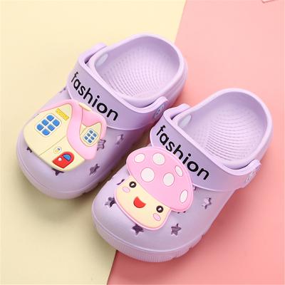 China EVA Cartoon Toddler Sandals Round Flat Slippers For Kids Online Baby Girls Shoes Garden Clog Shoes For Kids for sale