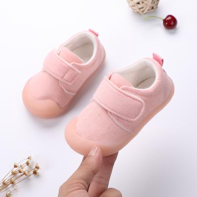 China Round Wholesale Pink Baby Shoes Casual 6-18 Months Toddlers First Walking Shoes For Baby Size 7 Infant Trainers for sale