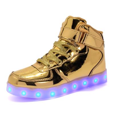 China Other Casual Led Light Shoes For Kid Children Boys Gold Fashion Shoes Classic Sneakers Sneakers for sale