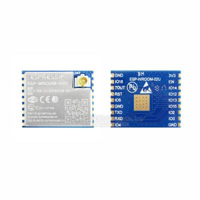 China Flash IOT ESP-WROOM-02U ESP8266EX 16Mbits 32Mbits SPI UART Antenna Connector WiFi Module GPS Antenna Module Stocks for sale