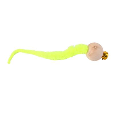 China Viable Border Pet Toys Fun Wooden Cat Beads Bells Caterpillars To Relieve Boredom And Bite-Resistant Cat Bells Plush Supplies for sale