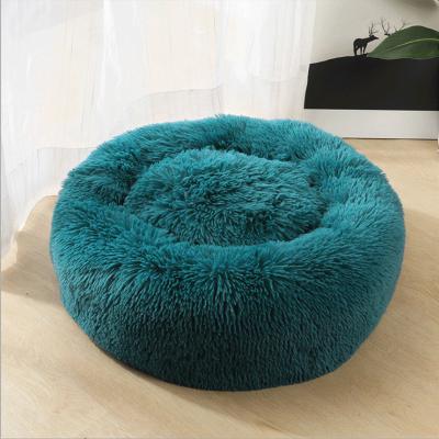 China Viable dog kennel is not removable and washable round cat kennel dog kennel plush pet supplies pet bed warm pet mat for sale