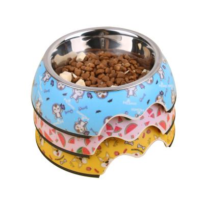 China Wholesale Non-automatic Round Melamine A5 Pet Bowl Cat Dog Water Food Feeder Melamine Dog Bowl Stainless Steel Feeder for sale