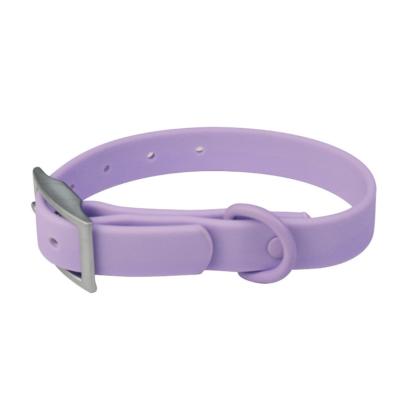 China Custom Easy-to-Clean Amazon Popular Pet Solid Color PVC Dog Collar Dog Collar Waterproof Adjustable Antifouling Collar for sale