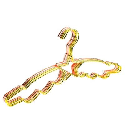 China Eco-Friendly Clothing Store Home Clothes Nordic Gold Metal Storage Hanger Love Type Hanger for sale