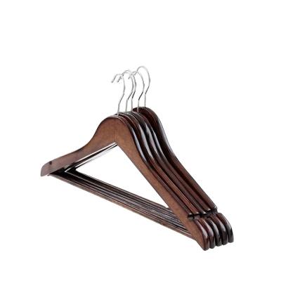 China Factory Supply CLASSIC High Quality Wood Hanger Custom Wooden Clothing Store Hangers for sale