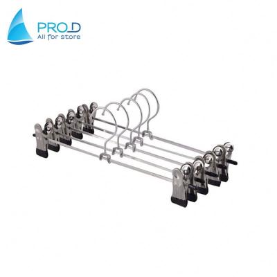 China China factory sale eco-friendly high quality metal pants hanger with clips for sale