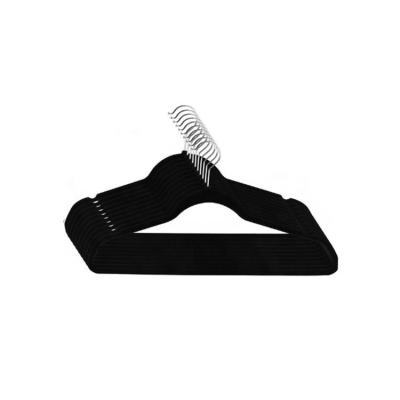 China Wholesale Durable Luxury ABS Plastic Velvet Clothes Suit Hanger for sale