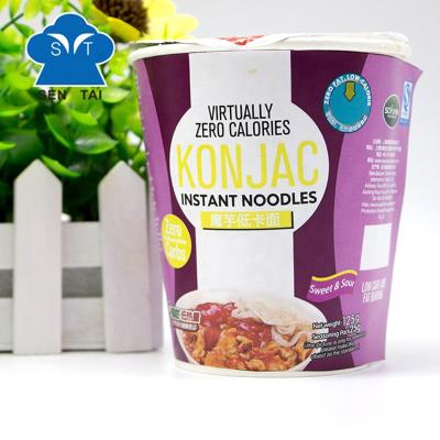 China Wholesale Low-CARB OEM Cup Carburetor Sugar Free Instant Noodles Halal Ready Made Konjac Pasta for sale