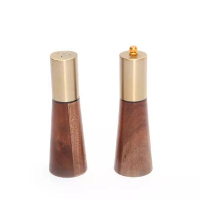 China New Product Viable Hot Selling Natural Pepper Mill Manual Spice Grinder Oak Wood Salt and Pepper Grinder Set for sale