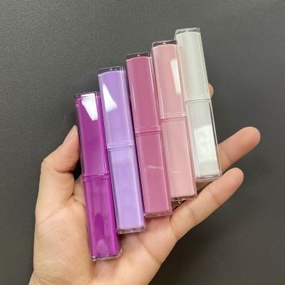 China good quality 9mm case lip balm case lipstick case lipstick tube empty pink white purple square slim slim luxury empty case lip balm tube lipstick injection lipstick tube candy double color airtight for sale