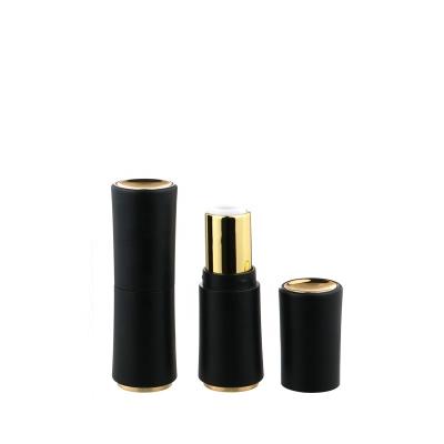 China Hourglass Shape Matte Lipstick Packaging With Logo New Gold Lid Container Luxury Empty Hourglass Slim Cosmetic Matte Lipstick Custom Logo Private Label Lipstick Case With Box gold lid for sale