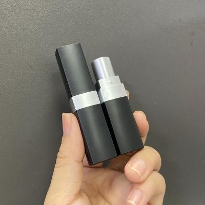 China Cute Luxury Cute Slim Skinny Stylish Design Empty Lipstick Tubes Makeup Cosmetic No Logo Lipstick Tube Silver Slim Skinny Square Private Label Matte Packaging 11.1 for sale