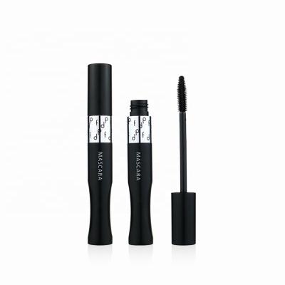 China Logo Design Unique Luxury Blown Plastic Makeup Bottle Intense Black Empty Mascara Bottle Packaging Tube PETG/ABS 13.5ml With Lengthening Brush for sale