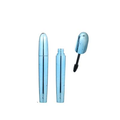 China Round Cute Blue Mascara Tube With Bullet Shape Cap Lid 11.9ml Cute Design Empty Bottle Case Wholesale Cute Logo Blue Matte Plastic Custom Mascara With Bullet Cap Lid for sale