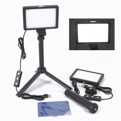 China Mini 3 Set 4 Color 5600k Professional Desktop Video Led Lamp Kit For Photo Studio Live Fill Light Equipment Photography Photo for sale