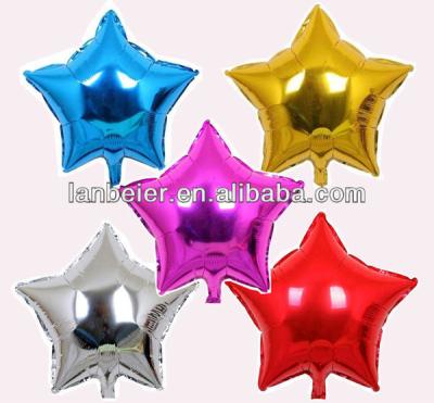 China Gift Toy Promotional Solid Color Star Shape Foil Metallic Balloon for sale