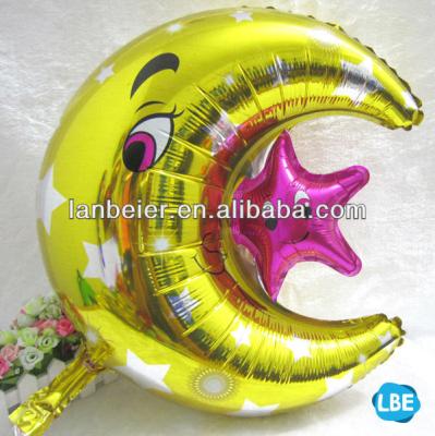 China Advertising Toy Foil Customized Star Shaped Moon Crown Foil Balloon for sale