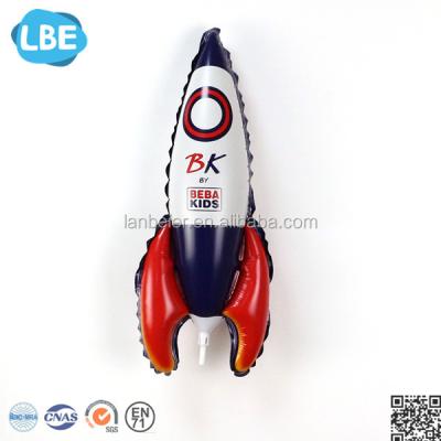 China Advertising Custom Toy Rocket Shaped Balloons With Cup Stick for sale