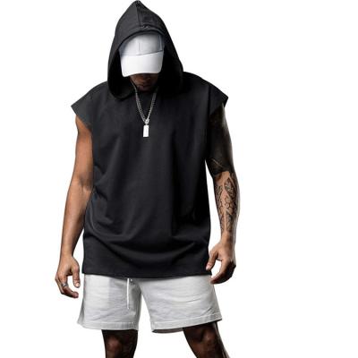 China custom logo Anti-wrinkle men mask hoodie superdry cotton hoodies wholesale organic sleeveless fabric high quality pullover for sale