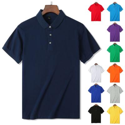 China Anti-Wrinkle 100% Mercerized Cotton Mens Tennis Shirt Solid Color Polo Shirts Custom Logo Golf Shirt With Embroidery For Men for sale