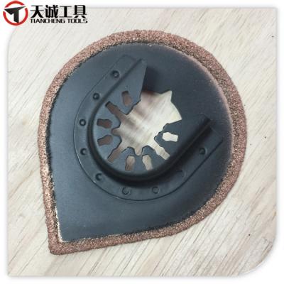 China Thinnest Removal Bosch Tile & Carbide Grout Tear Drop Hybrid Grout & Tile Multitool Blade for sale