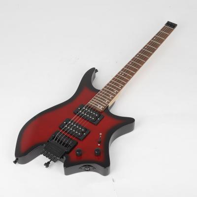 China Maple Electric Guitar HH Pickup Guitar Metal Rock Beginner Introduction Headless Guitar for sale