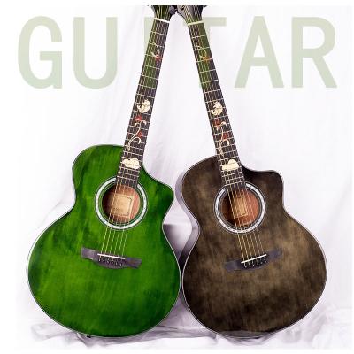 China 41 Inch Acoustic Guitar Veneer Spotless Guitar Practice Guitar Adult Ra Music Beginner Send Accessories for sale