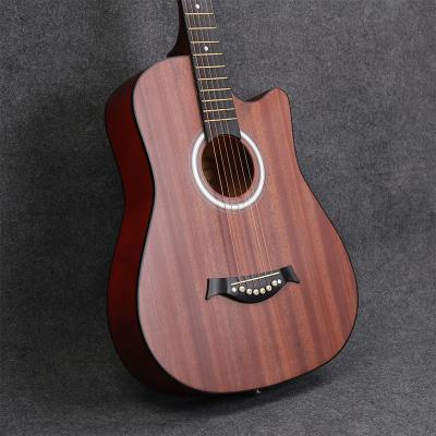 China Acustic Guitar Factory Outlet 38 Inch Sapele Acoustic Guitar Getting Started Guitar Practice Cheap Guitar for sale