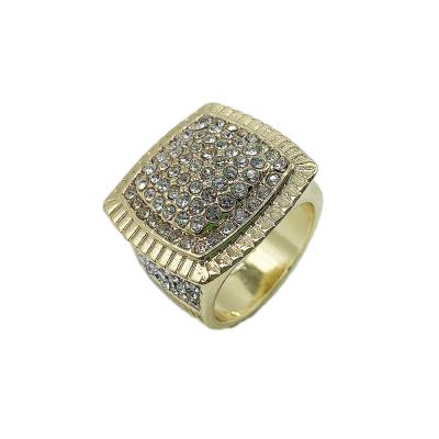 China DAICY Hiphop Jewelry Wholesale High Quality Custom Cool Hops Cheap Alloy Iced Out Bling Men's Diamond Ring for sale